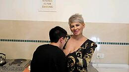 MILF has big cock stretch her tight asshole