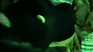 asian milf blows big tits in lingerie