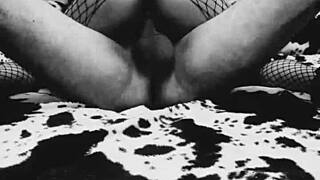 The young couple nervously films their first homemade porn session, exploring their desires in an intimate setting.