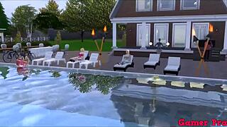 Madara Forces Tsunade To Fuck Him At Pool Party As Boss.