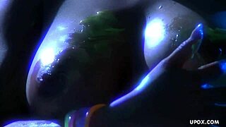 Asian Milf Jessica Rubs Cunt with Glass Dildo