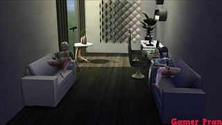 Naruto hentai: Tsunade helps Hinata with intense anal action