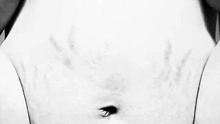 Horny pregnant MILF teases with her big tits