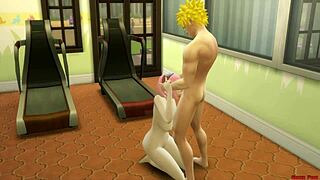 Naruto fucks Sakura anal in front of cuckold Sasuke 😈🔥