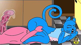 Richard and Nicole Watterson share an intimate moment with licking and touching.