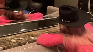 Big tits pornstar enjoys tasty texas tequila shots at luxury hotel