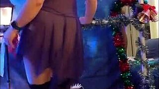 hotwife steffi in purple teddy doing pussy dance full version