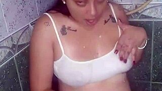 my sexy colombian cousin is alone at home masturbating like a slut with her petite body.