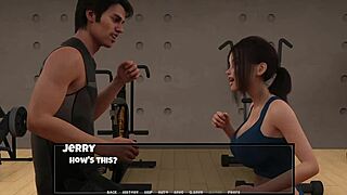 Daughter loves big tits girls' handjob and pussy fuck