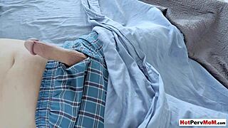 frustrated blonde milf stepmom wakes me for pov fucking