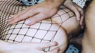 i enjoy a beautiful evening with my wife in stockings