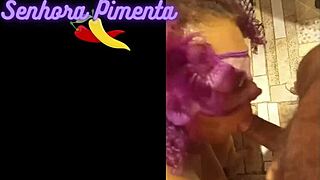 A delicious compilation of handjob and blowjob with Mrs. Pimenta and her partner