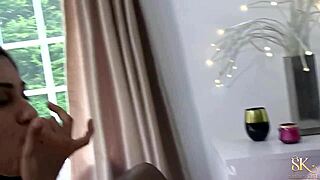 This video shows two Indian girls having a lesbian encounter