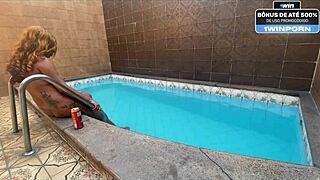 is that little pussy ready for lover's stick on stairs?