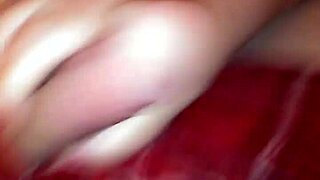 Mature hands tease huge tits in handjob