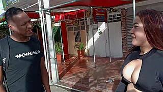 Horny Latina Bent Over For Cum