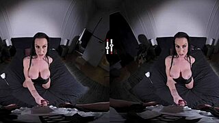 dark room vr ladyboss milf handjob boobs brunette shaved hardcore pov