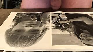 Close-up Cock Tribute: Shaved Teen Takes Cum