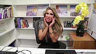 over40 busty milf gives pov handjob on big cock, feeling the monster size