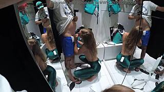 Wow fitted room, homemade MILF couples getting a real blown job