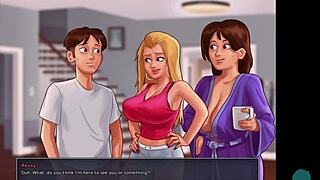 In Summertime Saga, 'Are Our Big Tits Bigger?' Cheerleaders Compare Boobs