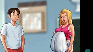 In Summertime Saga, 'Are Our Big Tits Bigger?' Cheerleaders Compare Boobs