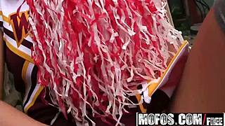 Yo, check Jenna Rose in a wild pussy-fuck with pom poms!