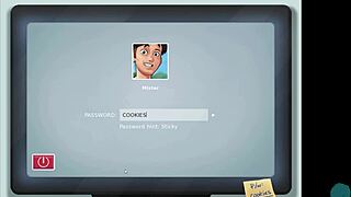 Cumshot In Library During Game Scene