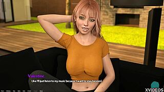 the entrepreneur strips down to her sexy thin panties in this roleplay.