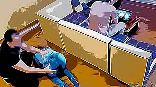 Hentai wife action with her boyfriend barista