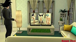 Goku's Wife Milked and Anal Fucked by Sons