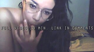 busty brunette masturbates on webcam during quarantine