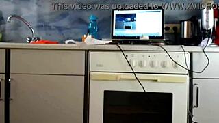 Sexy mature woman plays with herself and seduced her man