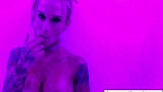 Artistic wet masturbation with bad ass tattooed milf pornstar