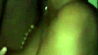 ebony chick gives sloppy blowjob to boyfriend