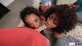 Popular pornographic actresses Misty Stone and Sarah Lace have an excellent chance to show amazing group scene