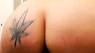 Squirting milf fucks herself with giant cock toy