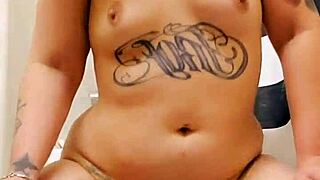 Squirting milf fucks herself with giant cock toy