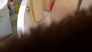 girl pounds big tits and ass in garage wash