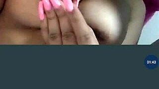 Sexy Girl Touches Breasts