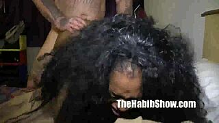 Tattooed Rican milf from the hood bangs chocolate hard! 🔥