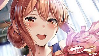 oregairu yuigahama gives gentle edging instructions in hentai