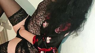 sexy latina milf in stockings wants hardcore anal cumshot now 😈