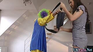 British MILF in Stockings Swallows Cum!