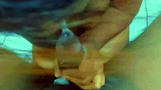 A mature couple swallows and takes a lot of handjob and blowjob