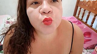 Radiant woman cares for her body playfully