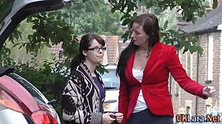 Brit in stockings gives an amazing suck