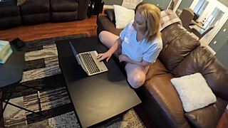 Danni sucks stranger's monster cock