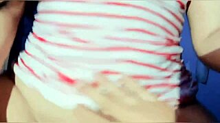 He fucks sexy stepmom's shaved pussy hard leaving big creampie