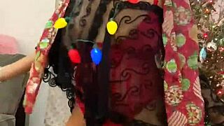 Anna maria dominican milf in lingerie flaunting big tits and ass for holiday sexiness